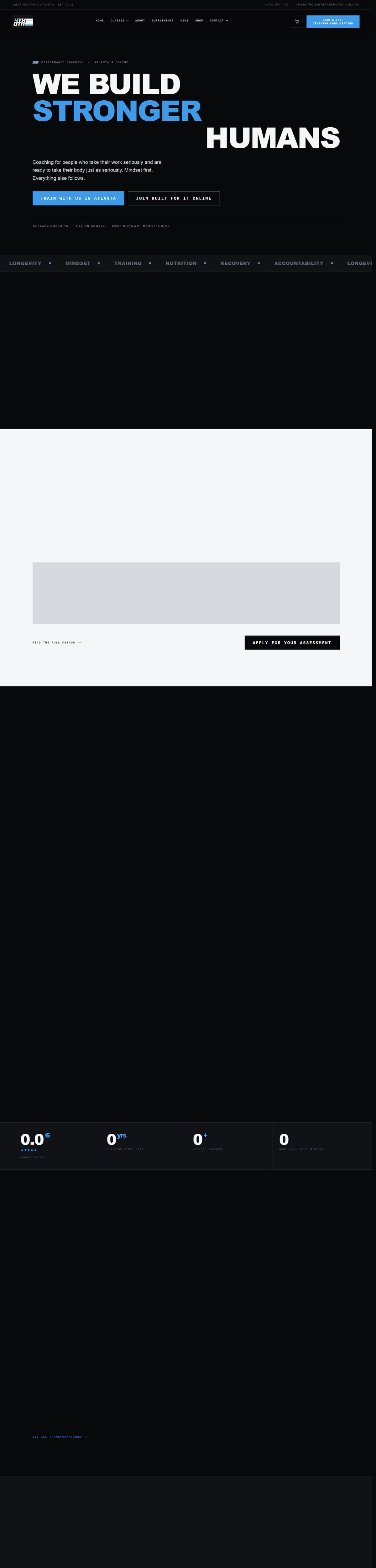 Full homepage of 4th Quarter Performance