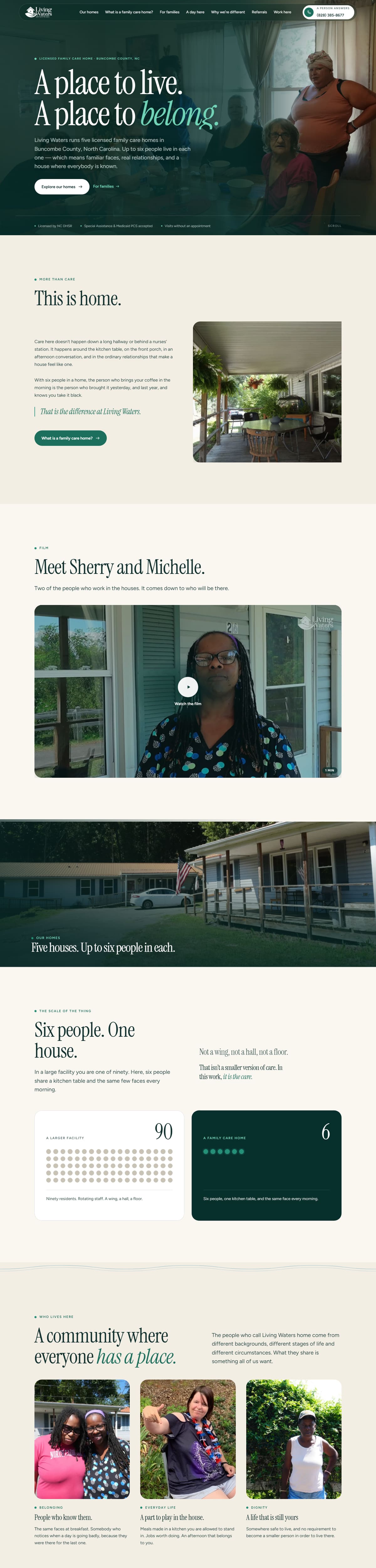 Full homepage of Living Waters